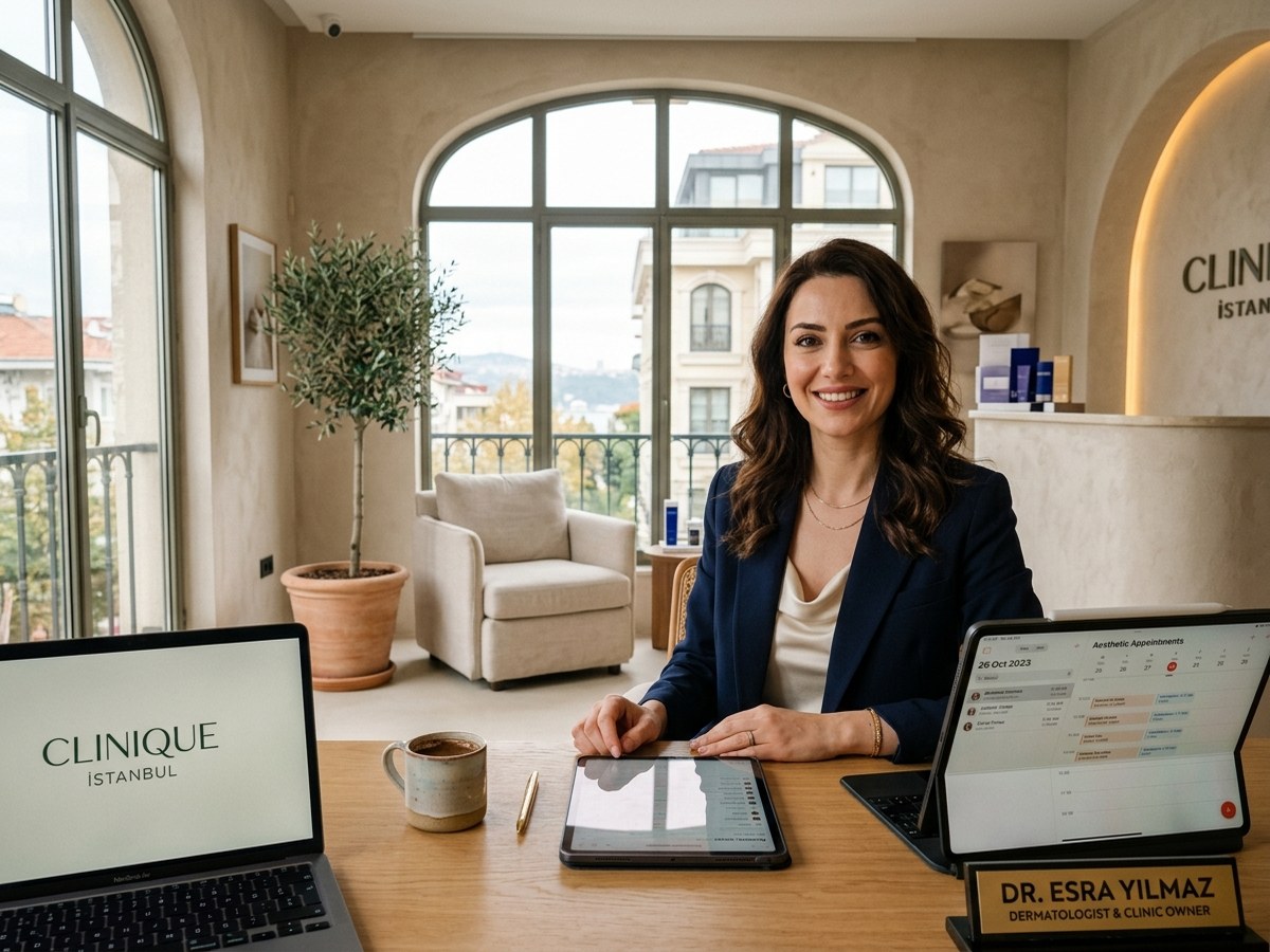 Bookify kullanan uzman, masasında kahvesiyle günün randevularını huzurla takip ediyor